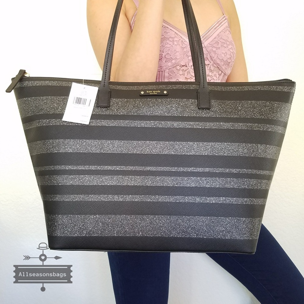 NWT Kate spade HANI Haven lane large tote stripe